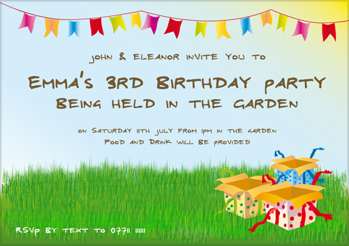 birthday party invitation wording samples