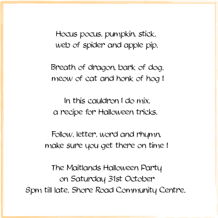 Halloween on Halloween Invitation Wording   Bay Attic