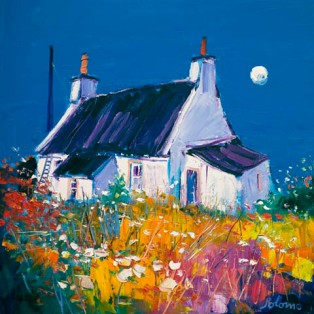 Since his first solo show in 1976 Jolomo has become a highly successful artist. Concurrently John became best known for his painting of the West of Scotland, filled with colour and passion.